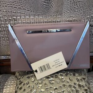 Steve Madden Mauve Clutch/wristlet with Silver Accents